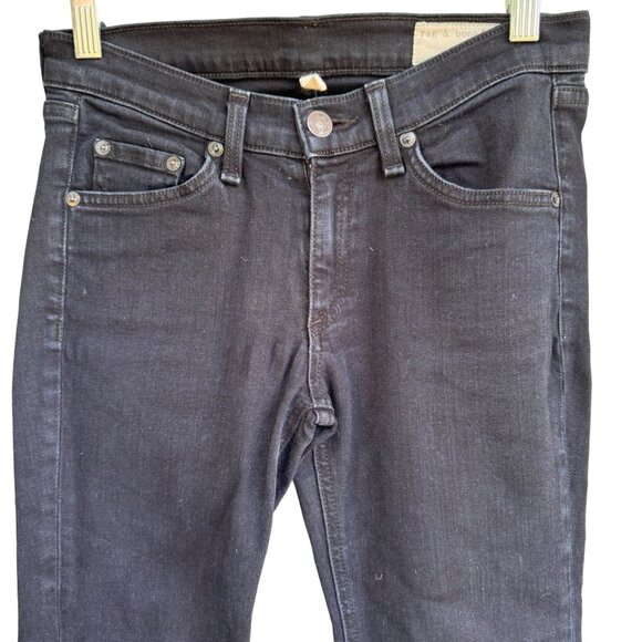 Rag & Bone Women's Coal Cigarette Skinny Jeans Size 26 Button Fly Cotton Denim - Picture 11 of 15